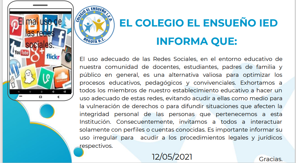 Noticia 1  Colegio El Ensueño (IED)