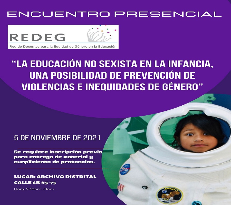 Imagen de Convocatoria encuentro presencial Red de docentes para la equidad de género en la educación de Bogotá