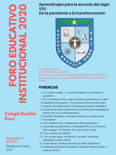 Imagen FORO EDUCATIVO INSTITUCIONAL 2020