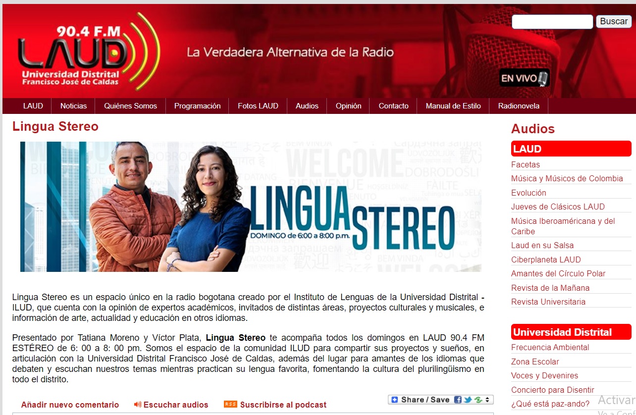 Imagen de Emisiones Lingua Stereo ILUD - Aula de inmersión de francés Colegio Nueva Colombia