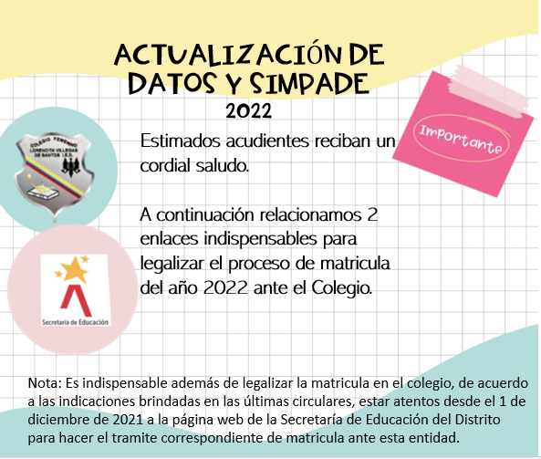 Imagen ACTUALIZACIÓN DE DATOS Y SIMPADE