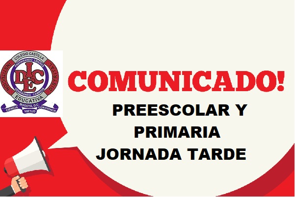 Imagen Comunicaciones de preescolar y primaria Jornada Tarde