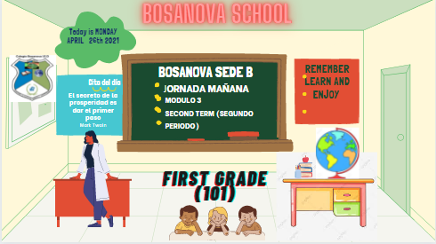 Imagen MODULE 3  FIRST GRADE (PRIMERO 101) BRANCH B (SEDE B) MORNING SHIFT (JM)