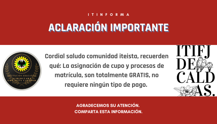 Importante. Por favor comparta la siguiente información. 