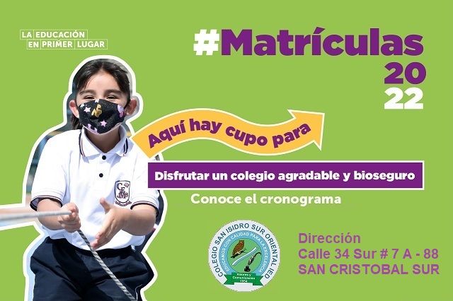 MATRICULAS ABIERTAS JORNADA TARDE