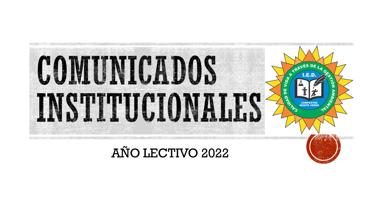 COMUNICADOS INSTITUCIONALES