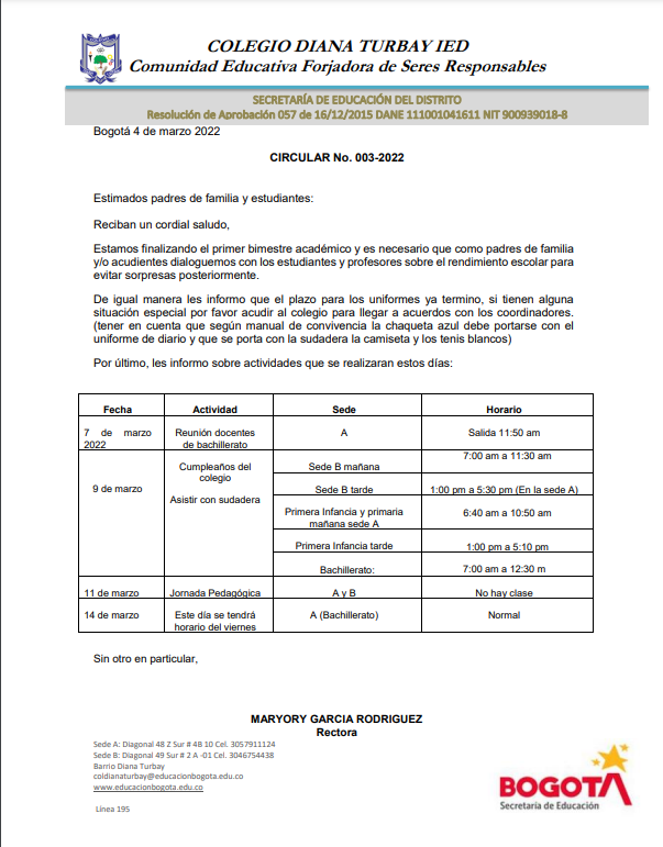 CIRCULAR No. 003-2022