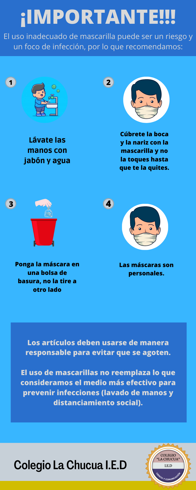 RECUERDA LAS NORMAS DE BIOSEGURIDAD!