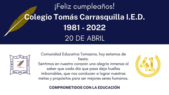 ¡Feliz Cumpleaños! Comunidad Tomasina