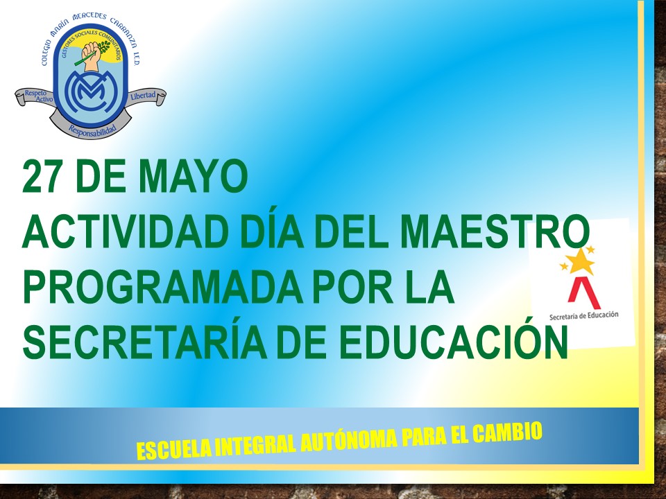 Día del maestro SED