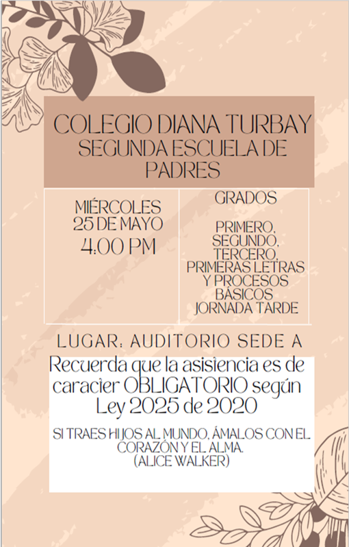 SEGUNDA ESCUELA DE PADRES SEDE B JORNADA TARDE