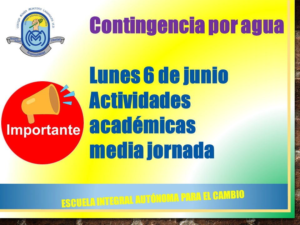 Contingencia por agua  