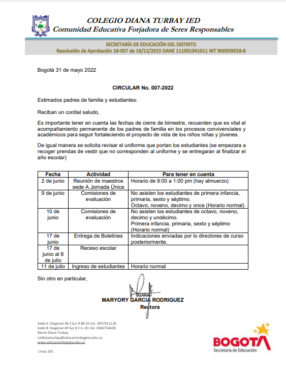 CIRCULAR No. 007-2027