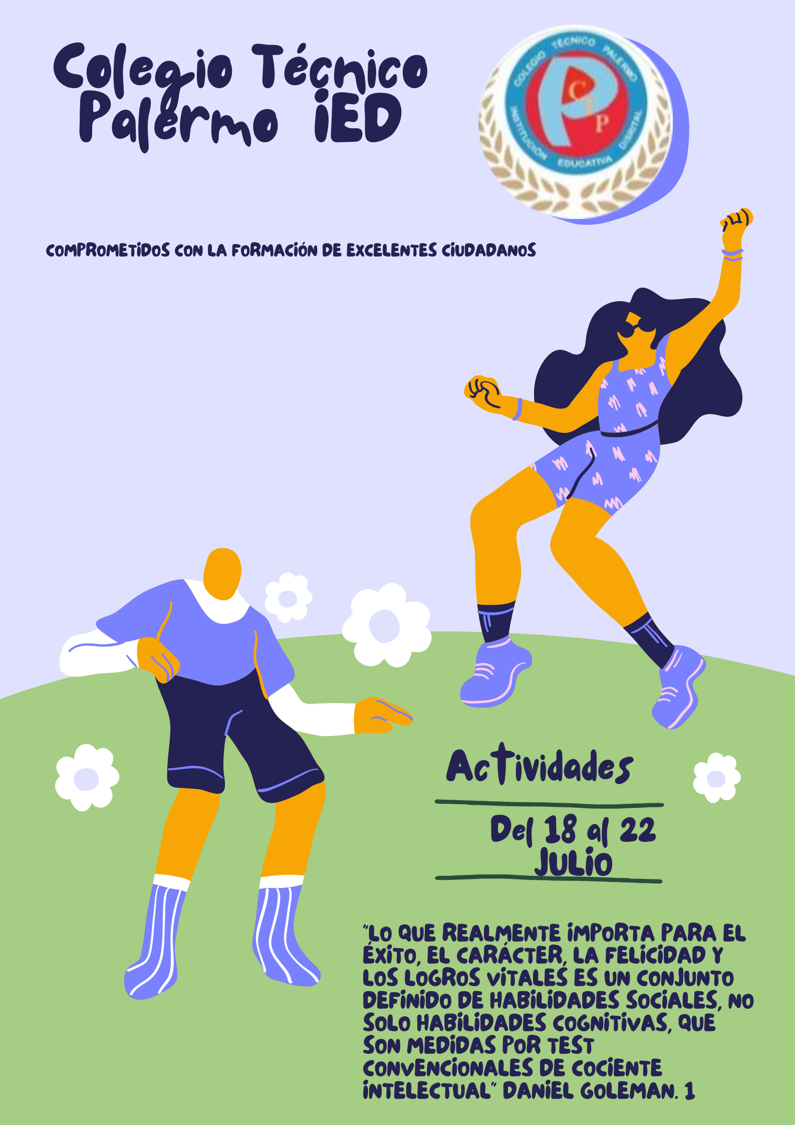  Actividades para la semana comprendida entre el 18 y el 22 de julio 2022