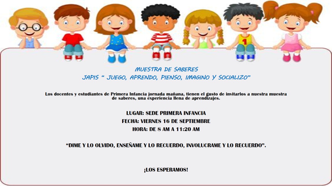 MUESTRA DE SABERES PRIMERA INFANCIA 2022