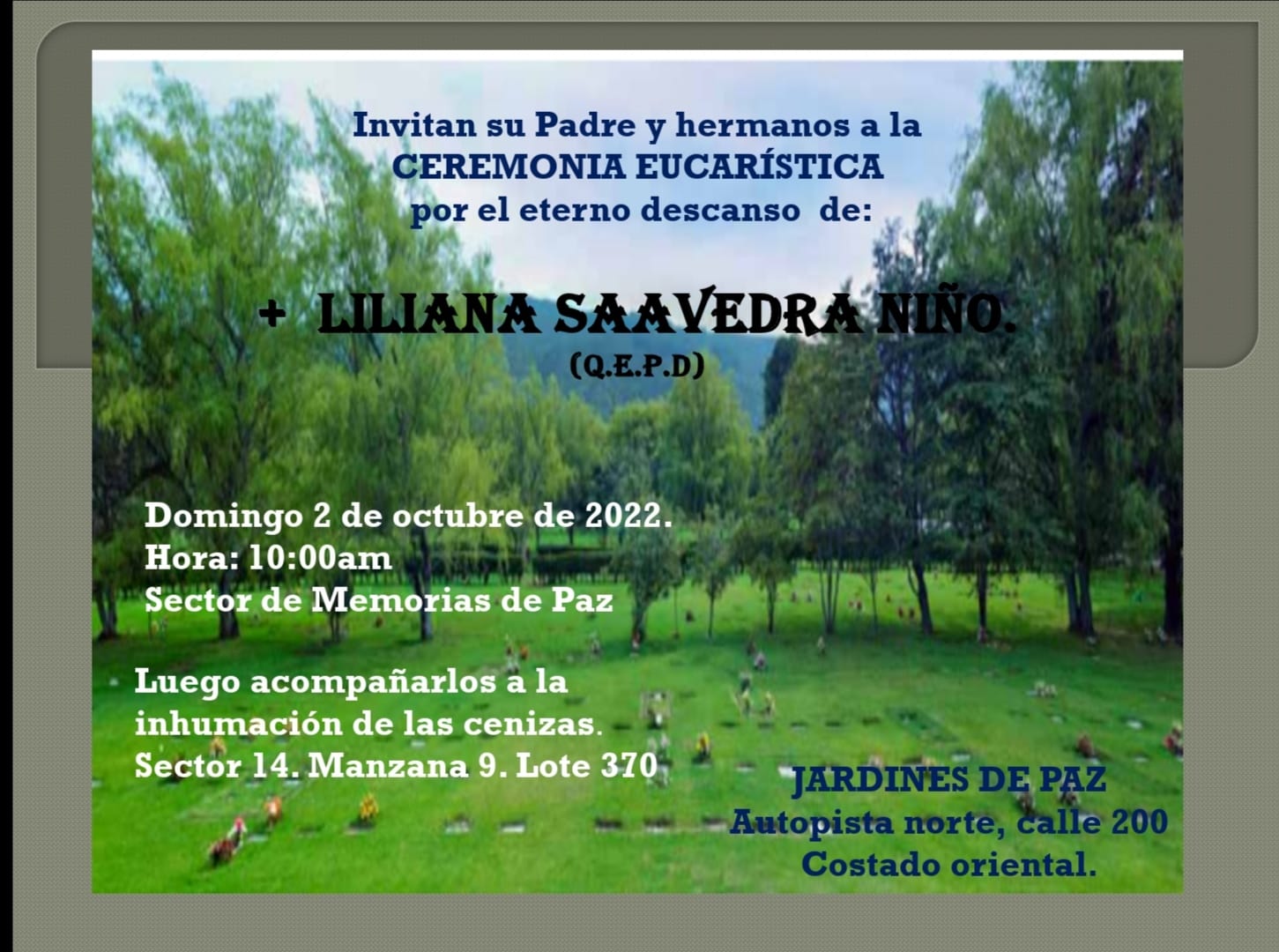 Ceremonia Eucarística 