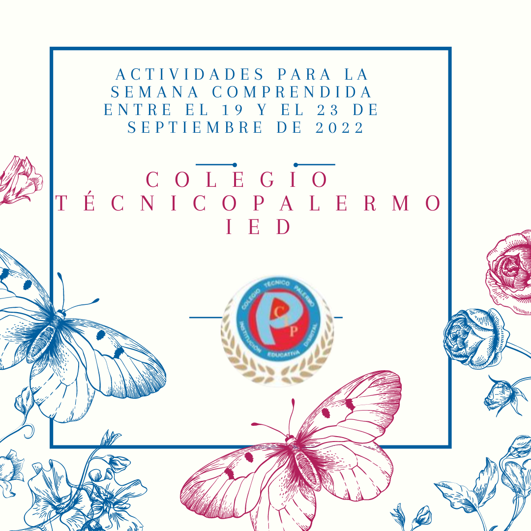 Actividades para la semana comprendida entre el 19 y el 23 de septiembre de 2022