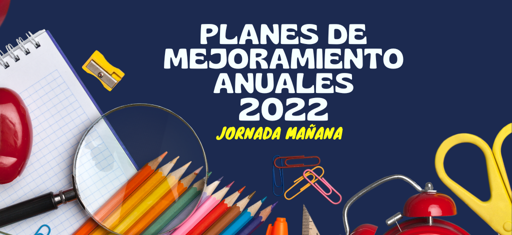 PLANES  DE MEJORAMIENTO ANUALES 2022 JORNADA MAÑANA