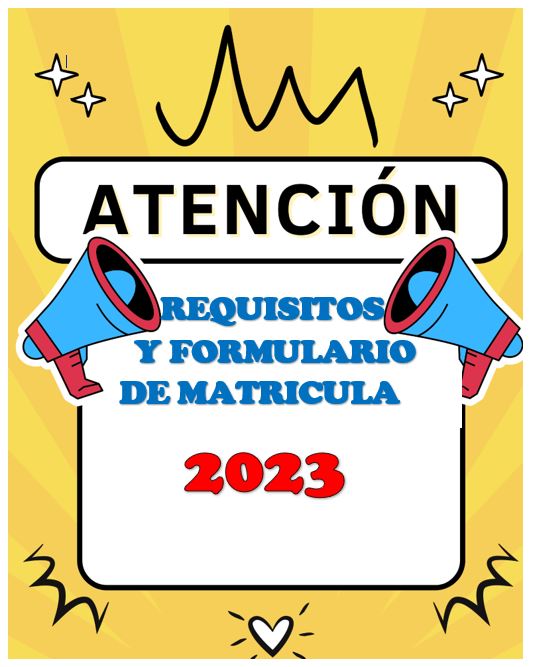 Requisitos y formulario de matrícula