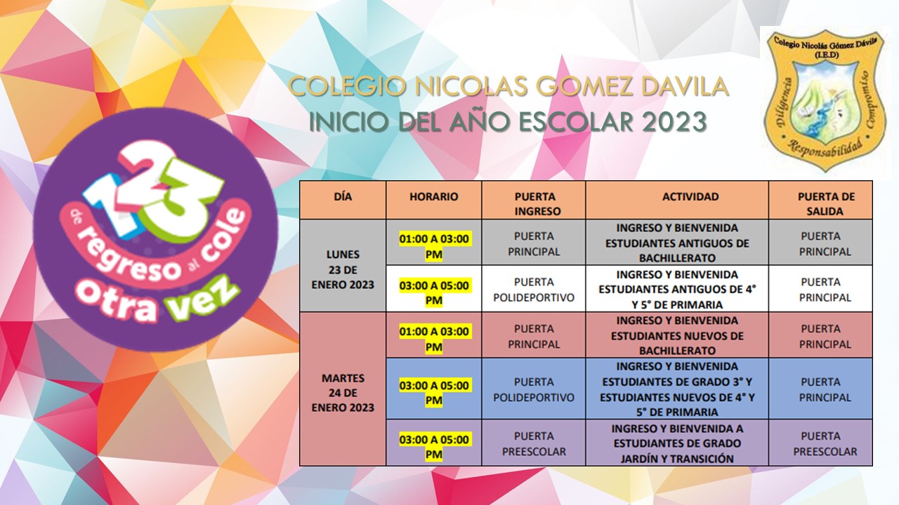 1, 2, 3 ¡DE REGRESO AL COLE OTRA VEZ!