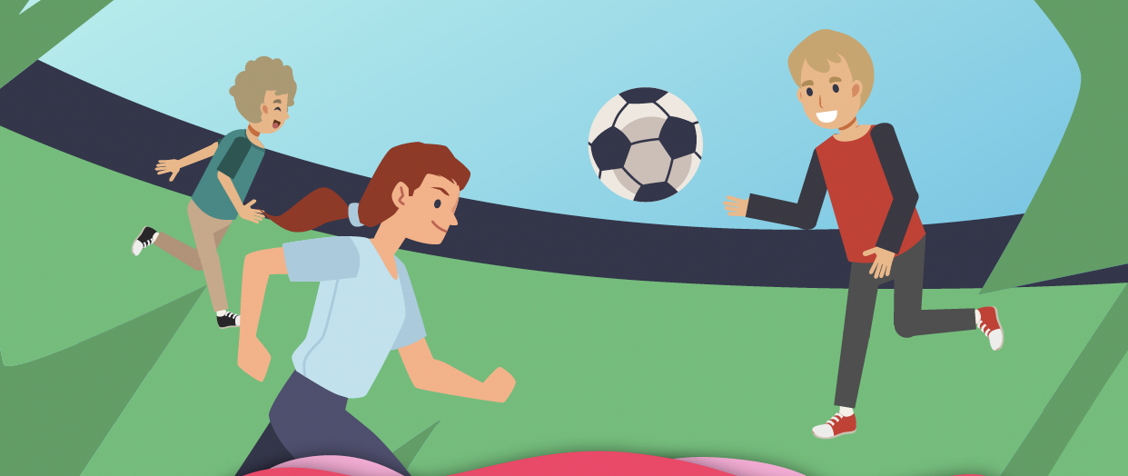 La práctica de fútbol en familia