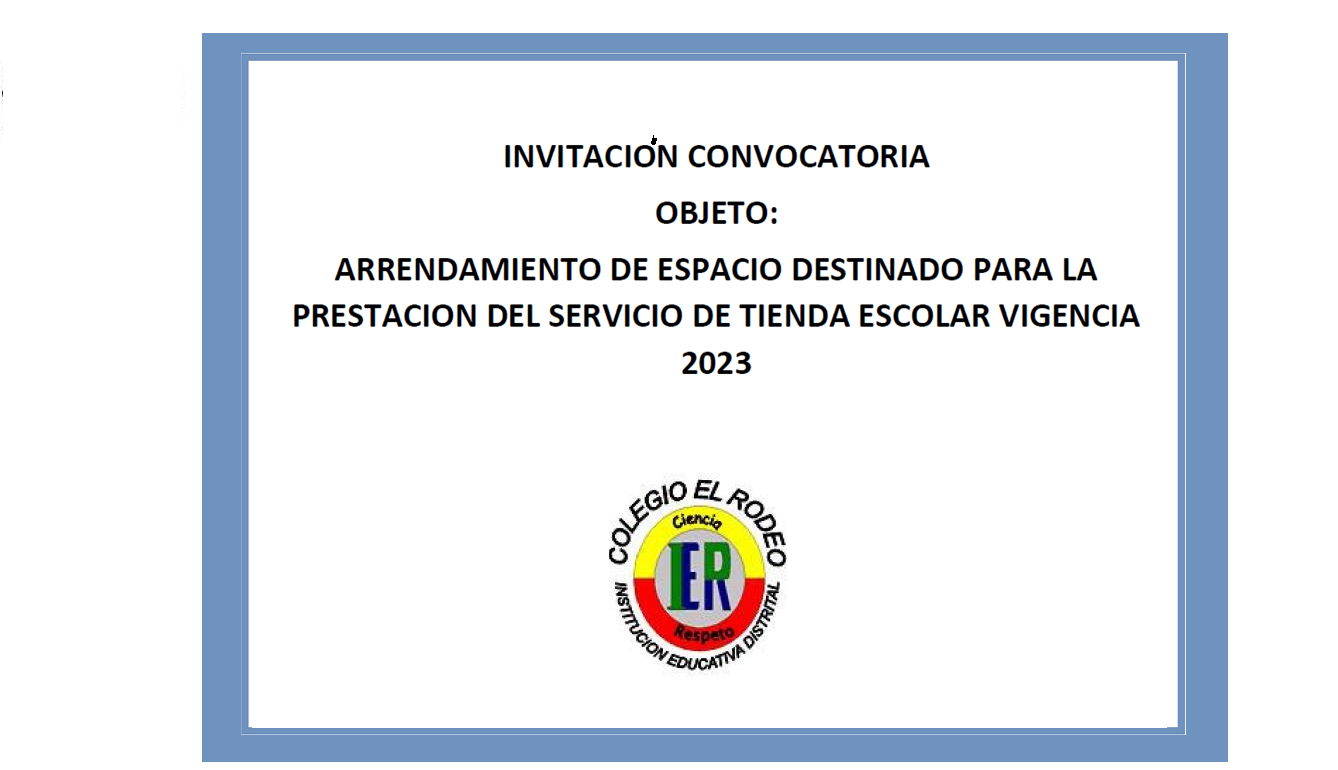 Convocatoria Tienda Escolar 2023