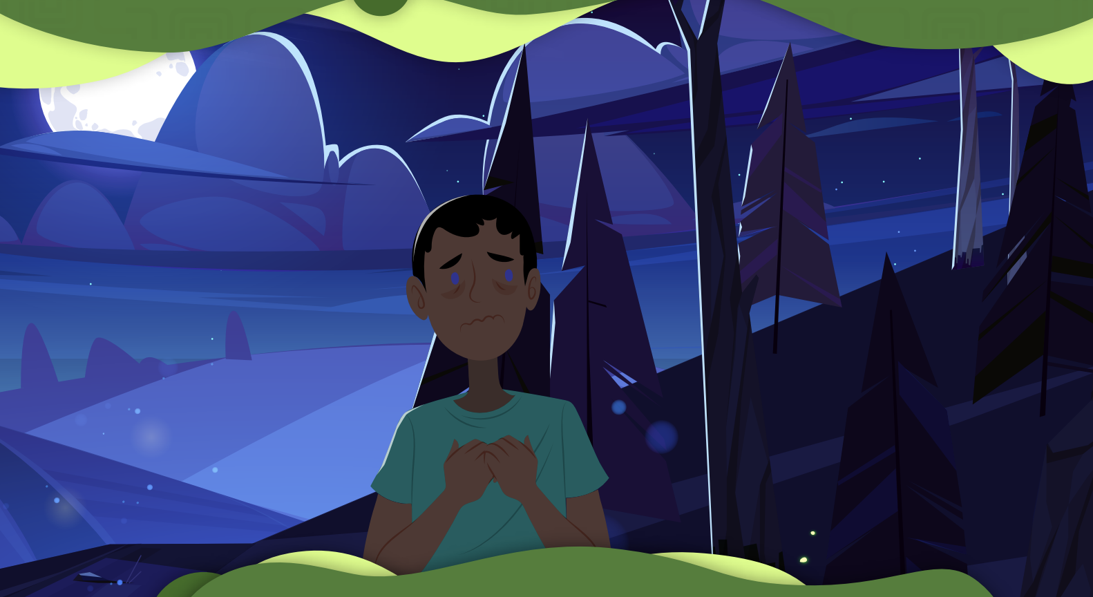 La oscuridad para dormir tranquilo y descansar