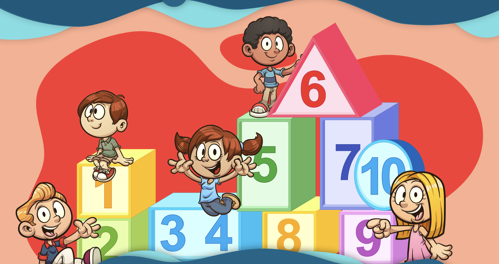 Los números en unidades, decenas y centenas