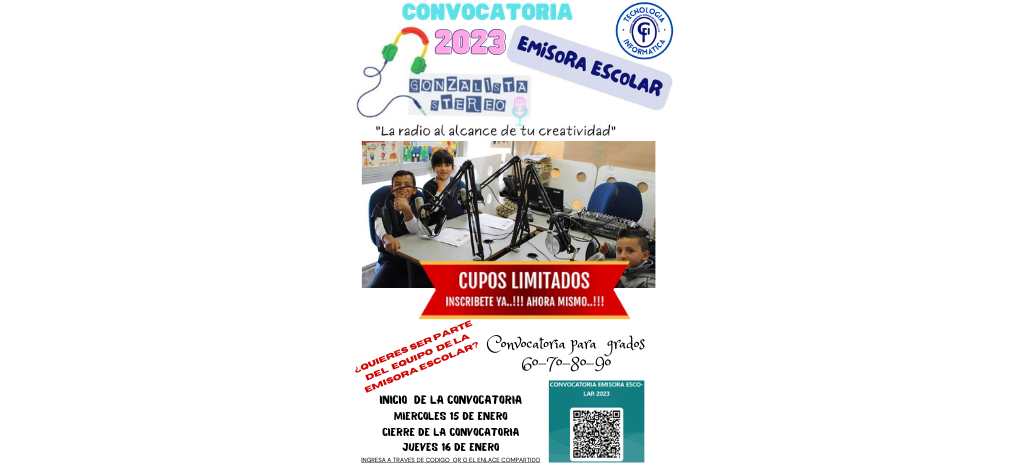 CONVOCATORIA EMISORA ESCOLAR 2023