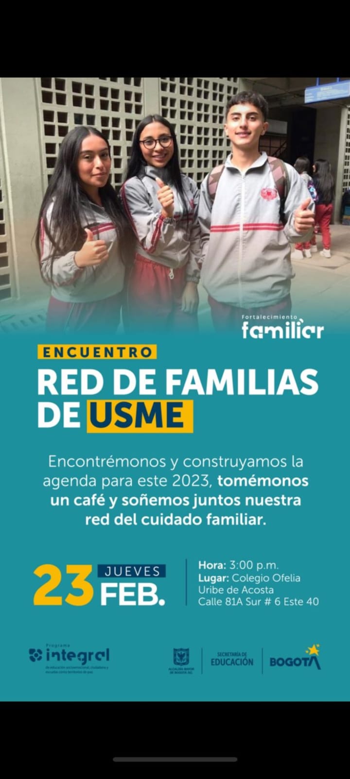"encuentro RED DE FAMILIAS DE USME