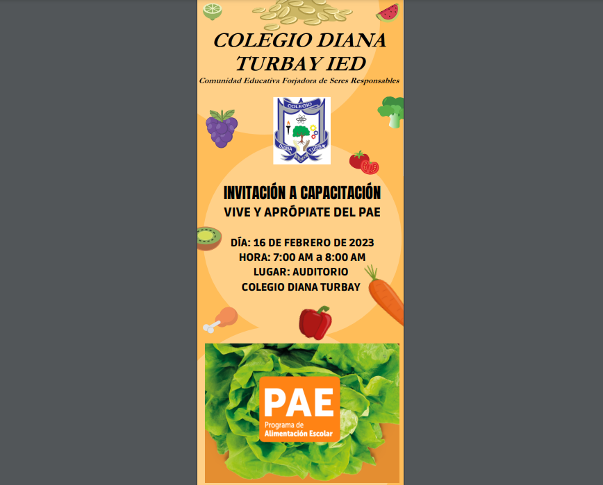 CAPACITACIÓN VIVE Y APRÓPIATE DEL PAE
