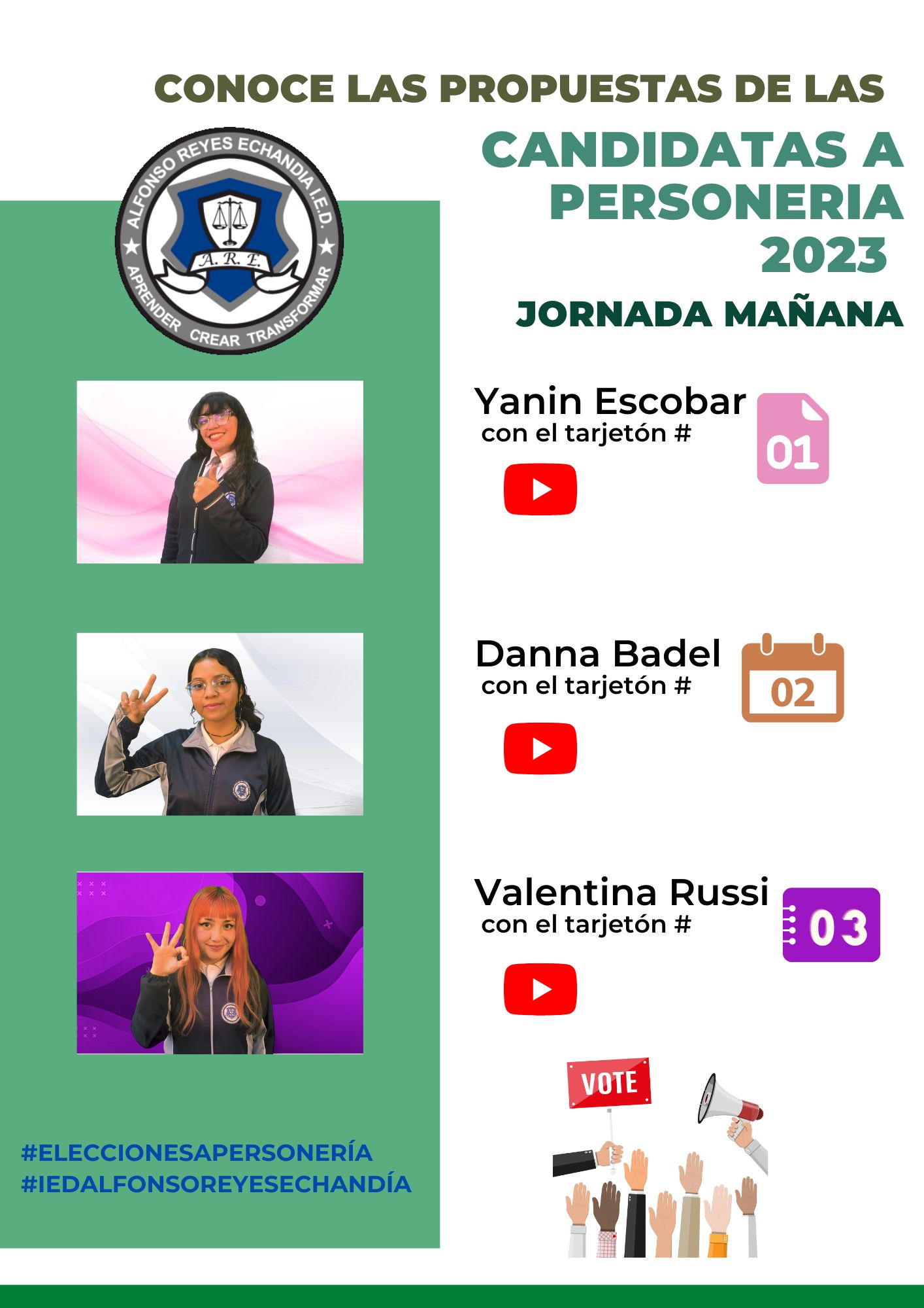 candidatos personeria jornada mañana 2023