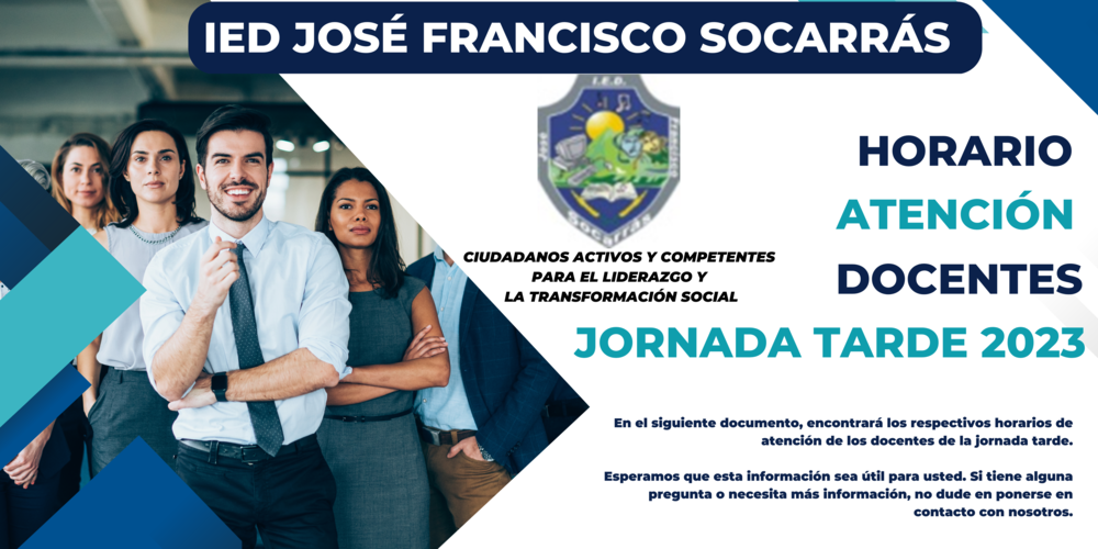 Horario atención docentes jornada tarde 2023