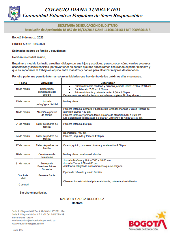 CIRCULAR No. 003-2023