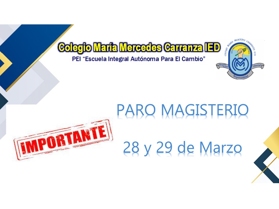 PARO 28 Y 29 DE AMRZO