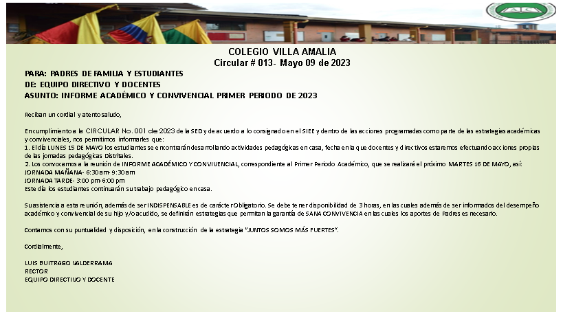 Circular informativa Nº 13 2023