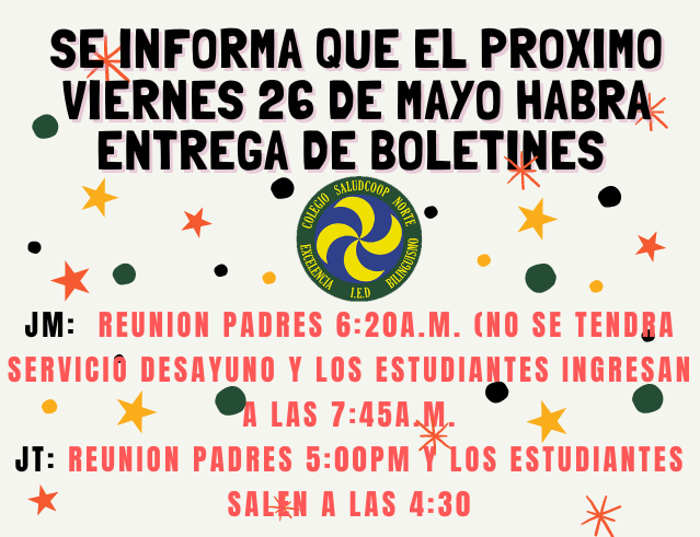 ENTREGA BOLETINES PRIMER PERIODO