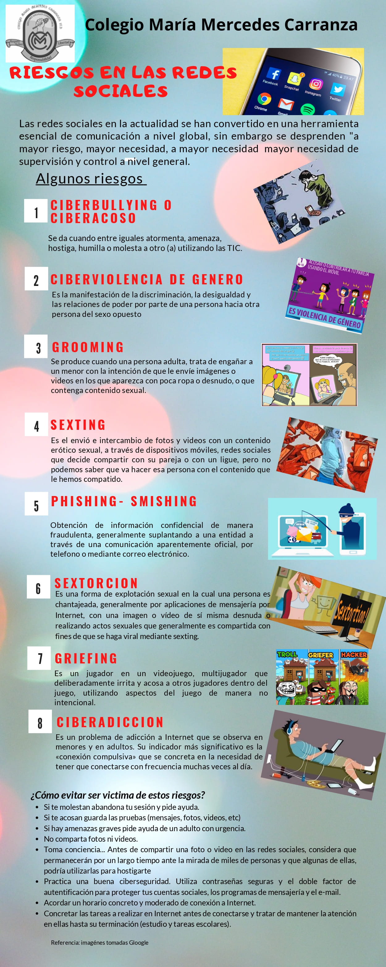 Infografía Riesgos Redes Sociales 