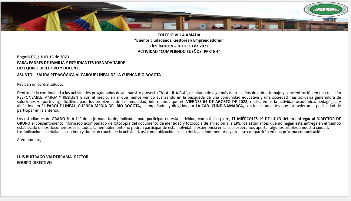 Circular 19 de 13 de Julio