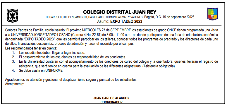 EXPO-TADEO GRADO 11°