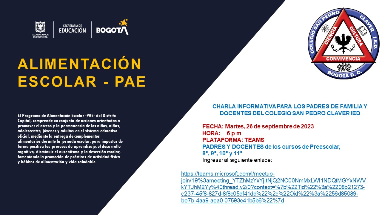 Charla Alimentación escolar