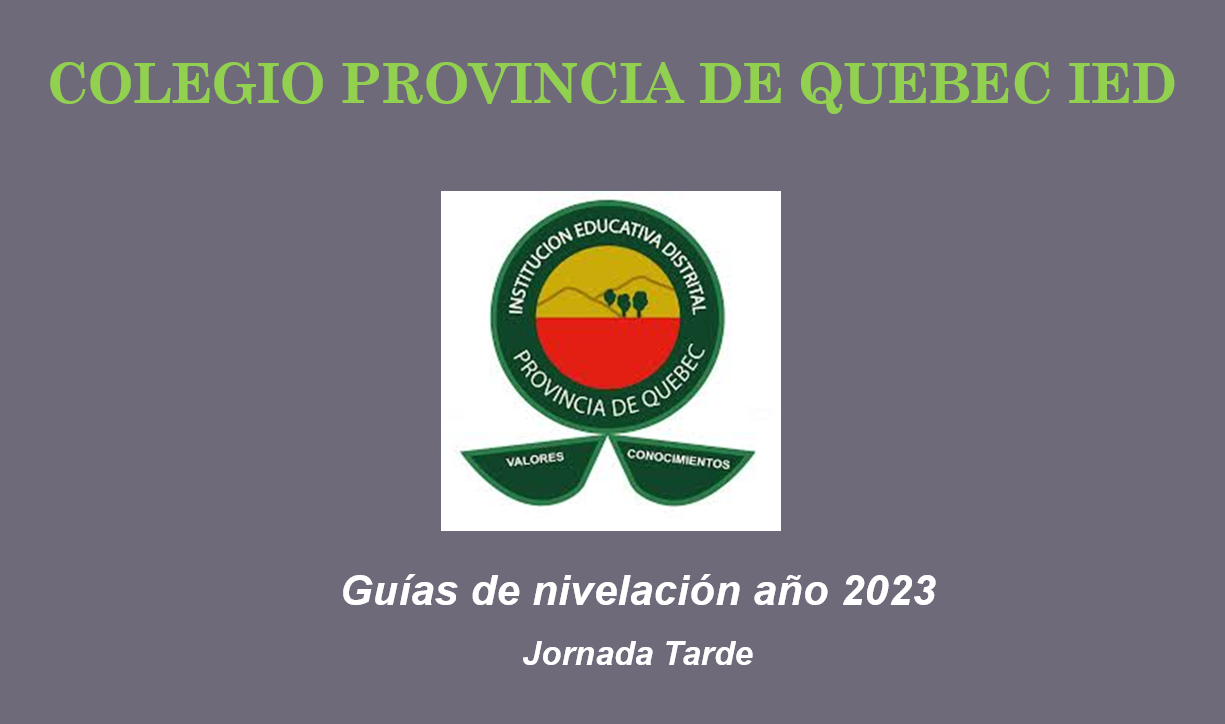 Guías Nivelación Año 2023 Primera Infancia, Primaria, Secundaria y Media Jornada Tarde