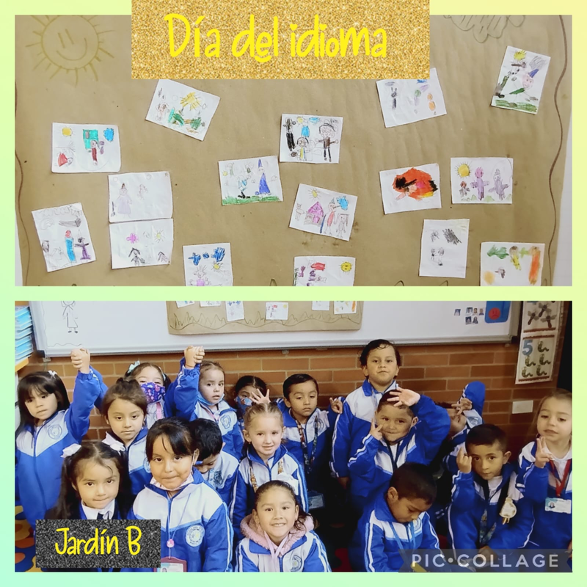 estudiantes de Grado Jardín B después de su taller