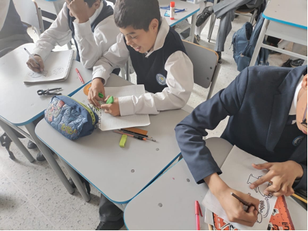 Grado Séptimo participando de la Actividad