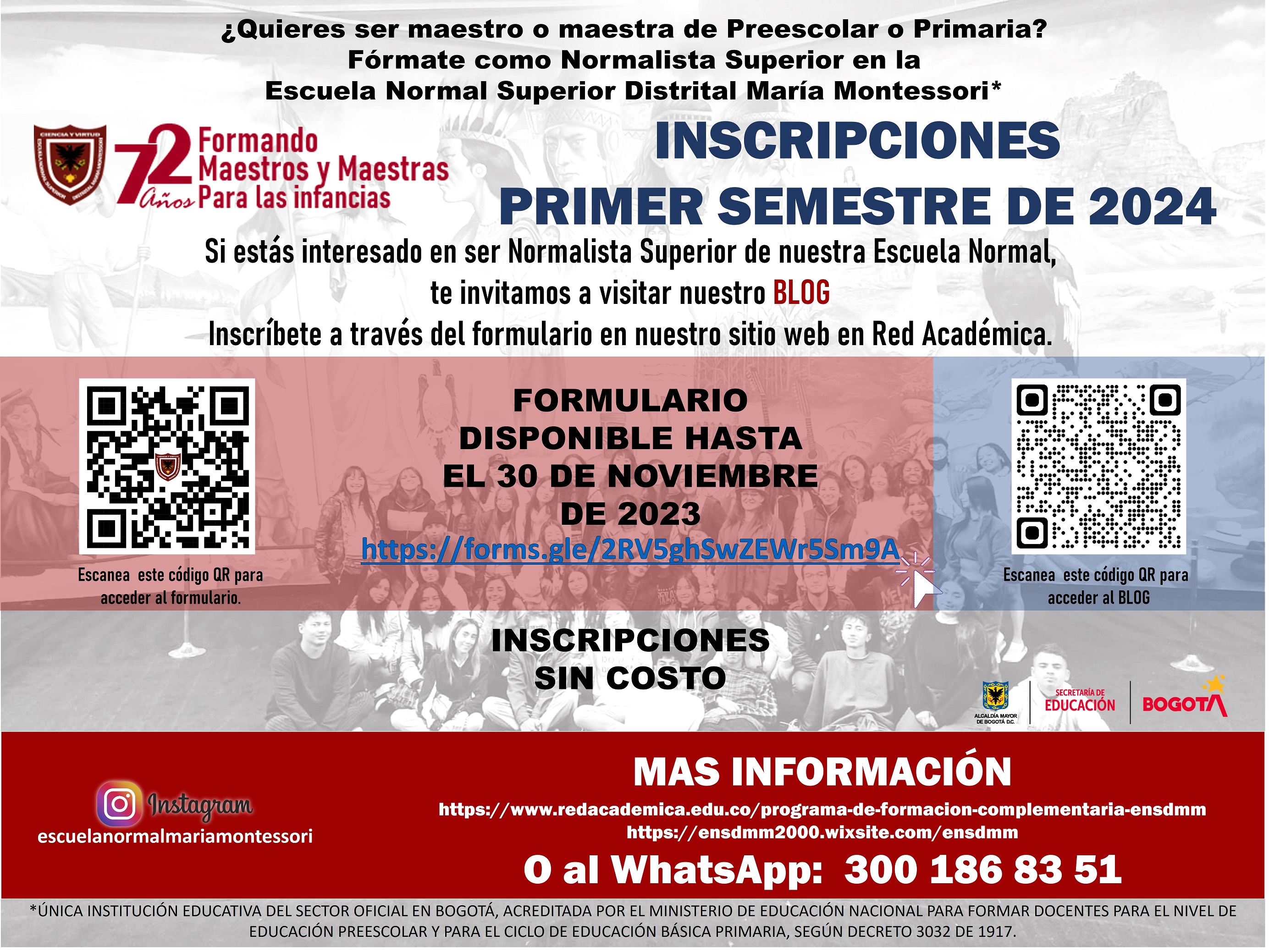 INSCRIPCIONES PROGRAMA DE FORMACIÓN COMPLEMENTARIA ENSDMM