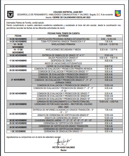 CIERRE AÑO ESCOLAR 2023