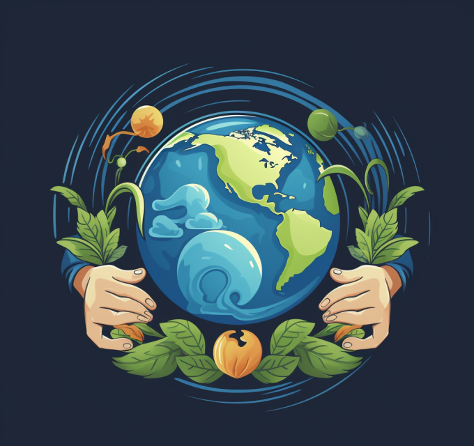 El planeta, suspendido en el espacio entre las manos, muestra su majestuosidad en tonos vibrantes de azules y verdes. Los océanos danzan con reflejos brillantes, mientras los continentes se despliegan con una topografía única. Nubes esponjosas acarician la atmósfera, testimoniando la fragilidad y la belleza de nuestro entorno.