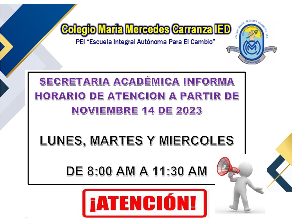 HORARIO SECRETARIA
