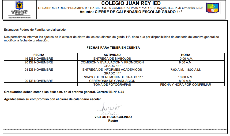 CIERRE AÑO ESCOLAR 2023