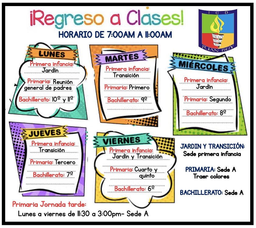 HORARIO DE INGRESO A CLASE 2024